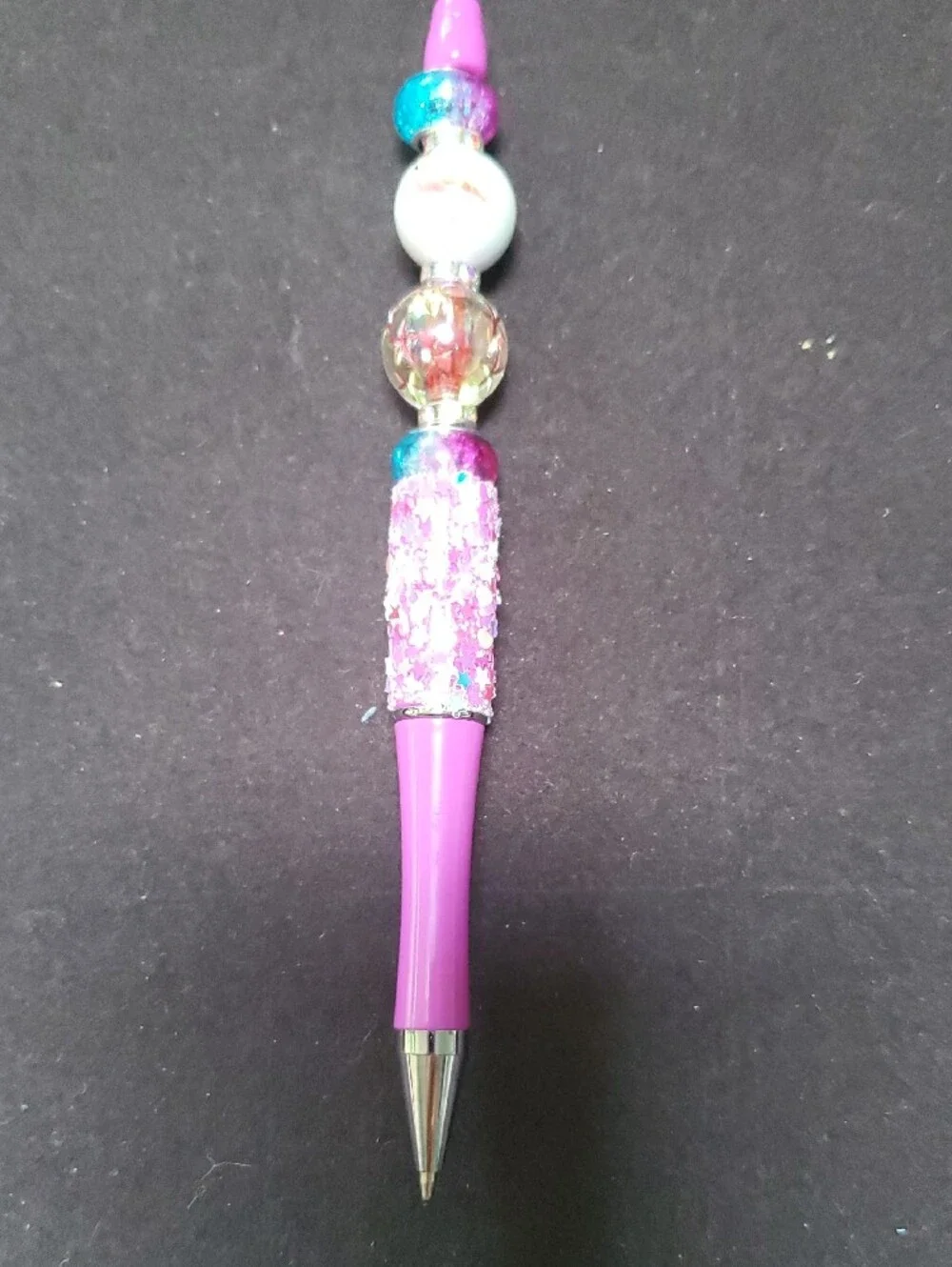 Decorative Beaded Pen - Blue and Purple REASONABLE OFFER ACCEPTED